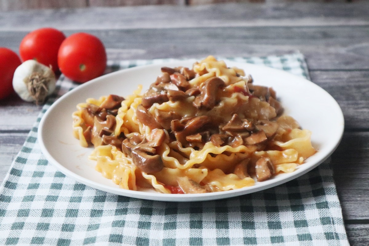 Mafalde aux champignons rositi