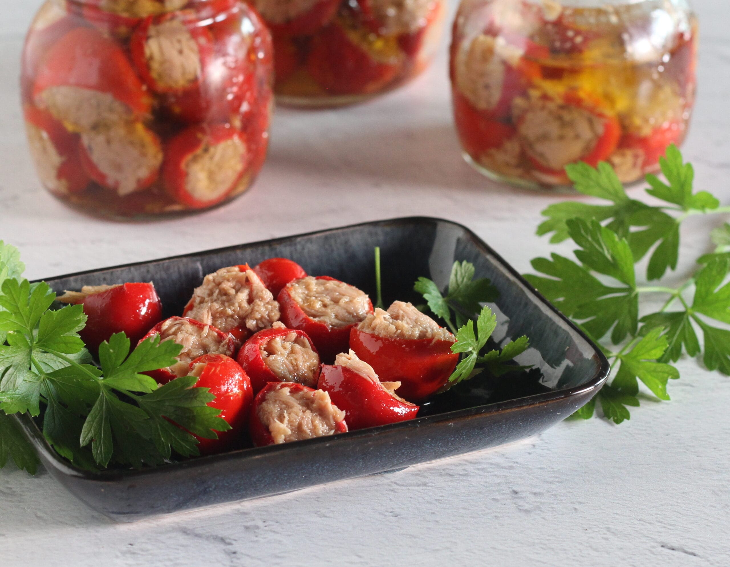 Piments farcis au thon à l’huile