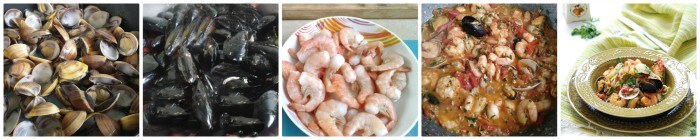 Spaghetti aux fruits de mer avec tomate