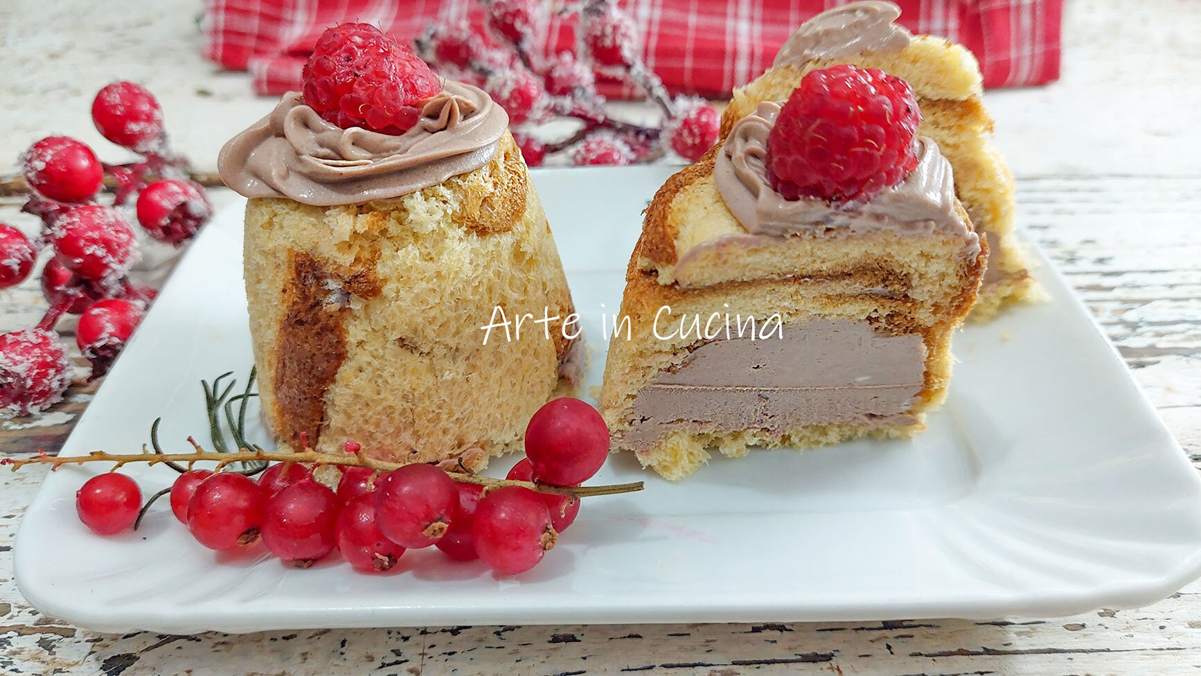 PETITS GÂTEAUX GLACÉS au PANDORO à la NUTELLA