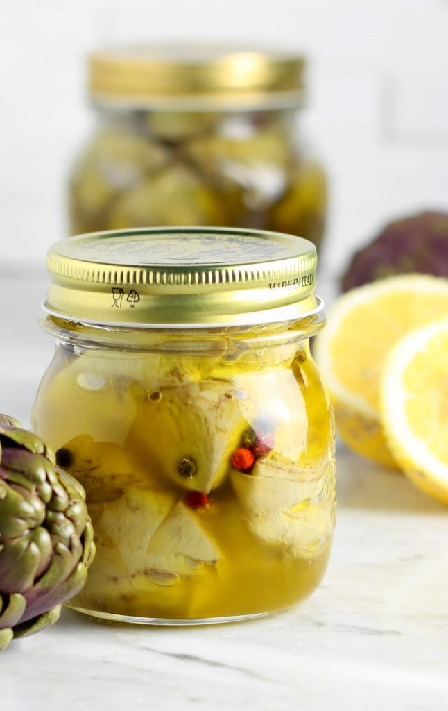 Conserve de petits artichauts faite maison