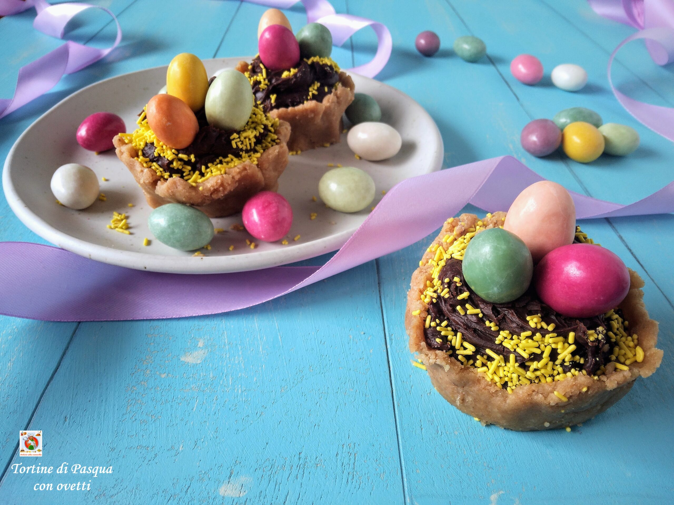 Petits gâteaux de Pâques avec œufs: dessert festif super gourmand et sans cuisson.