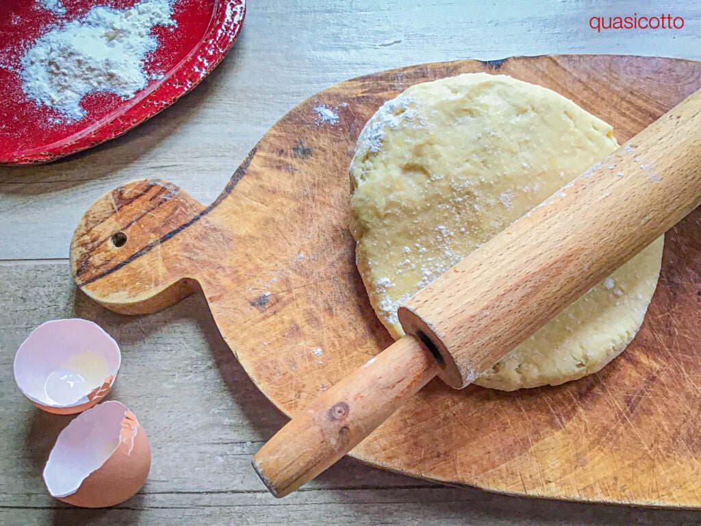 Pâte brisée préparée avec de la ricotta