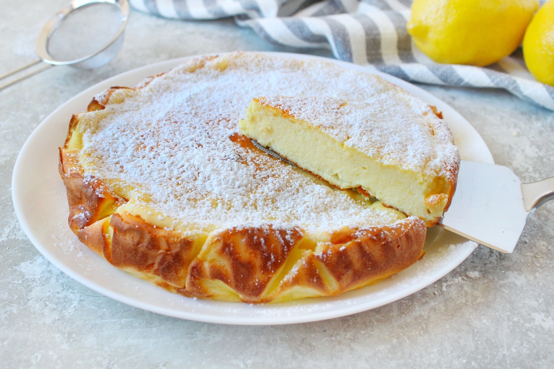 GÂTEAU CRÉMEUX RICOTTA ET CITRON