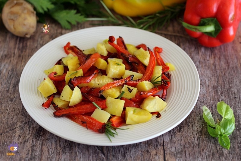 Accompagnement de poivrons avec pommes de terre