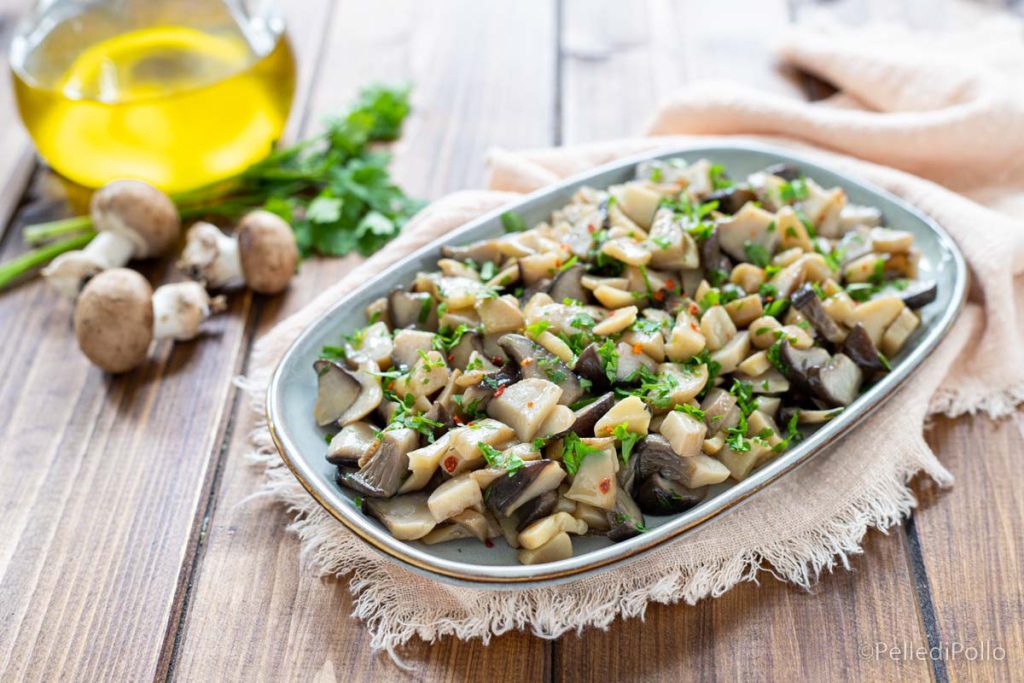 pleurotes sautés à l'ail