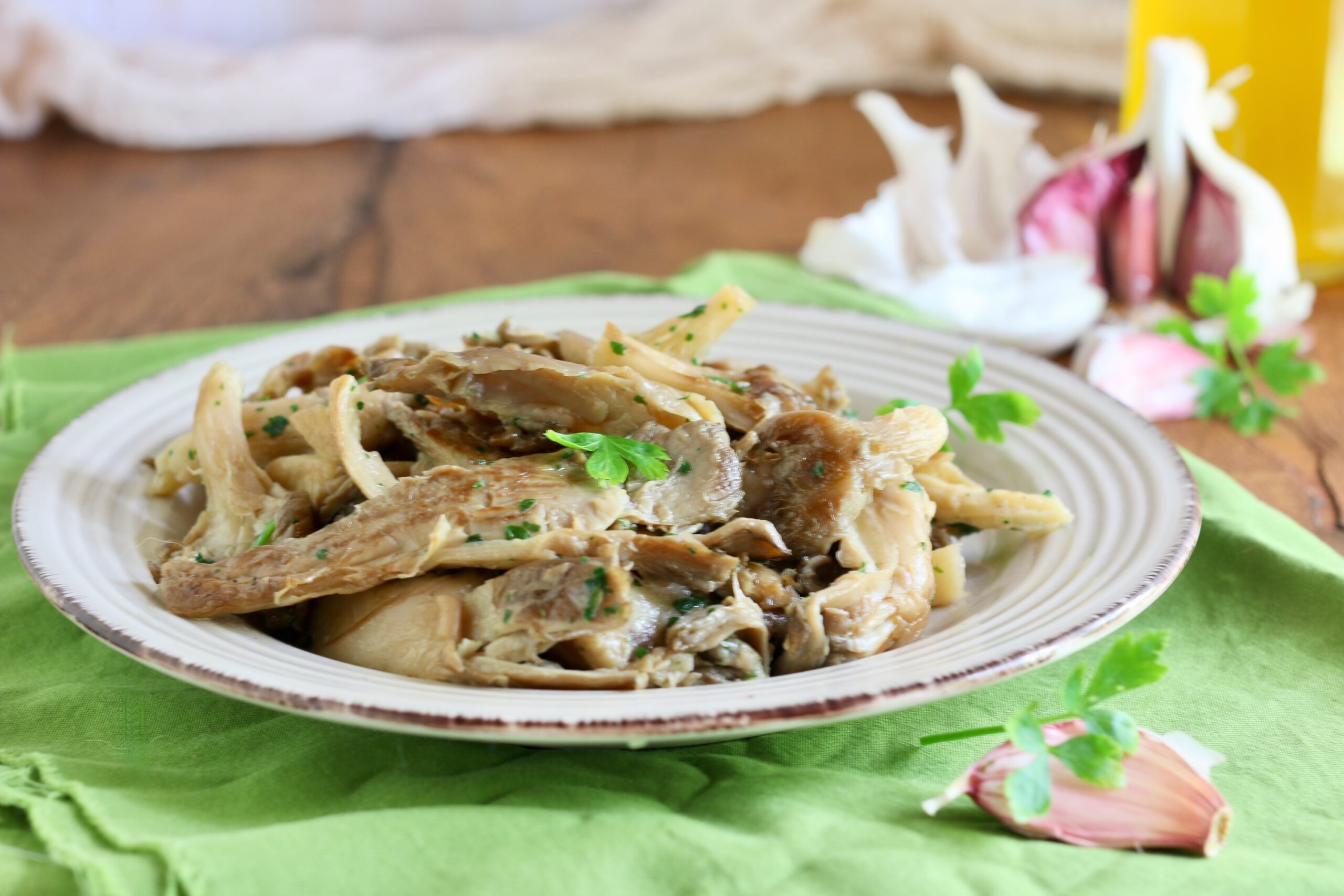 sbrise en tecia (pleurotus sautés)