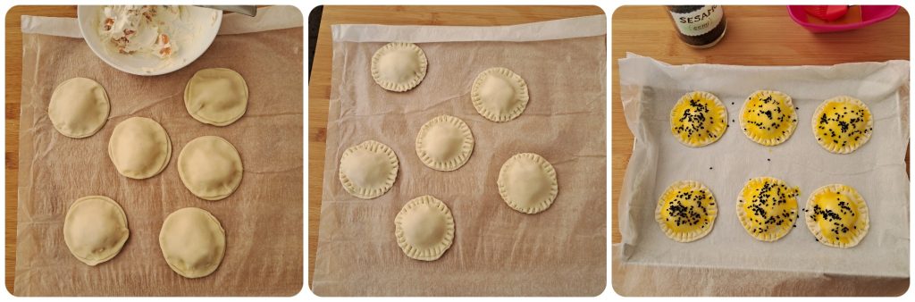 Pochettes au saumon et fromage