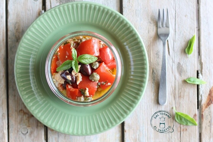 Poivrons et thon en cuisson sous vide