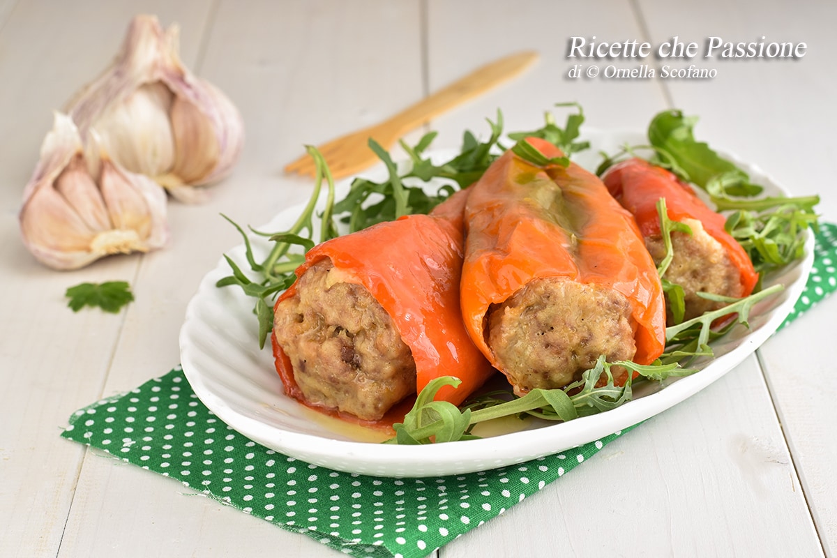 Poivrons farcis à la viande à la calabraise sans friture en casserole