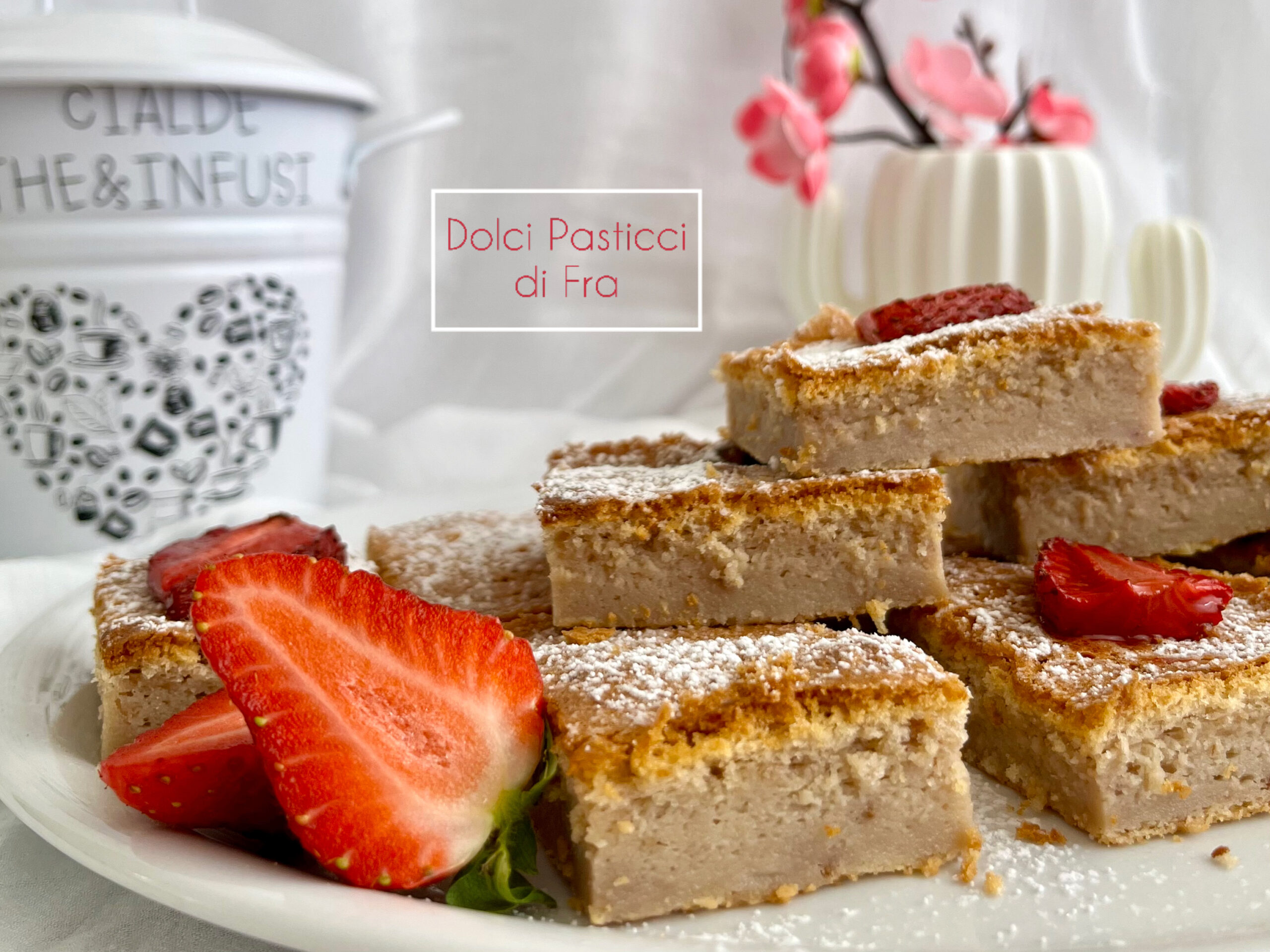 Gâteau magique aux fraises sans gluten et sans lactose