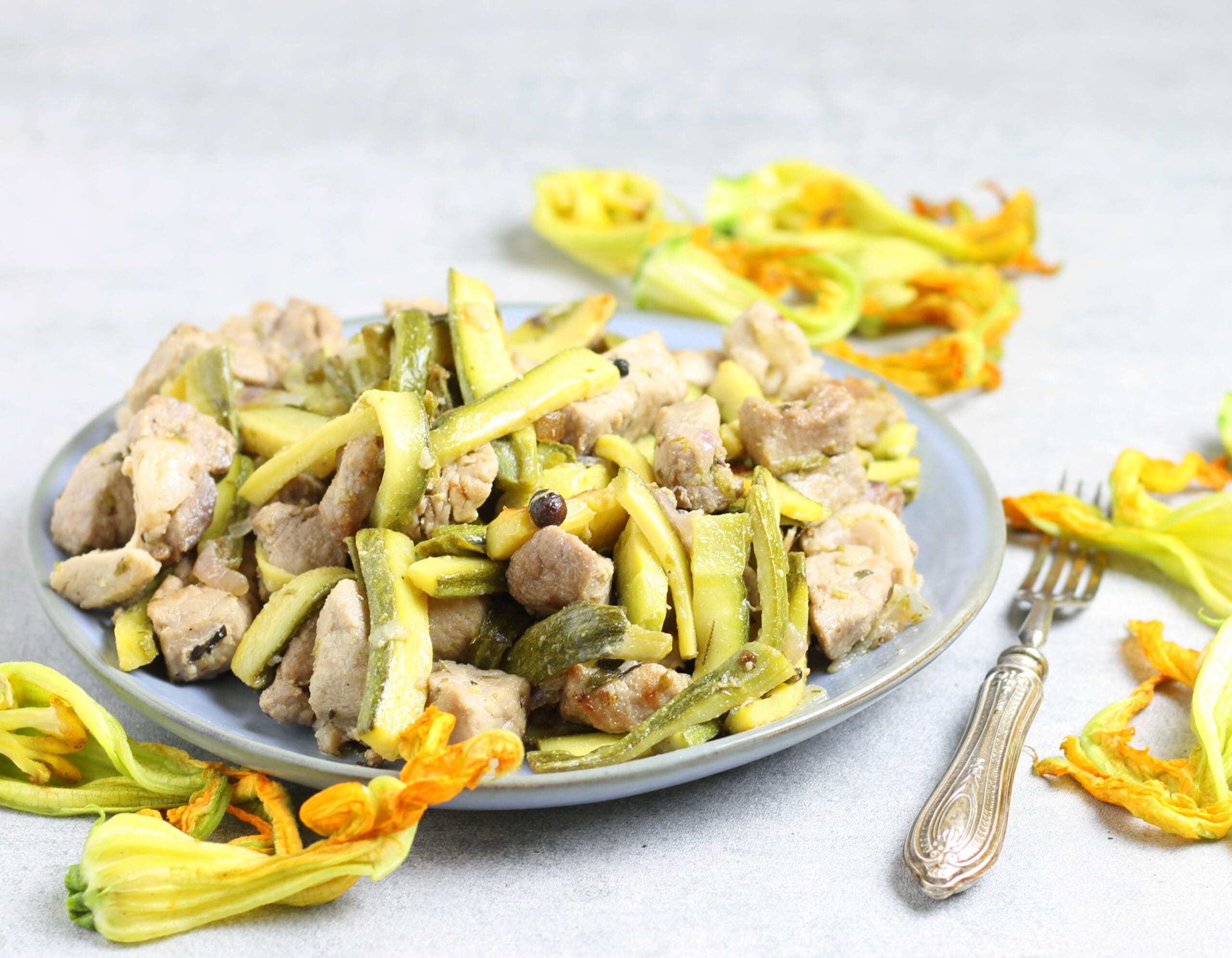 Filet de porc aux courgettes et lime