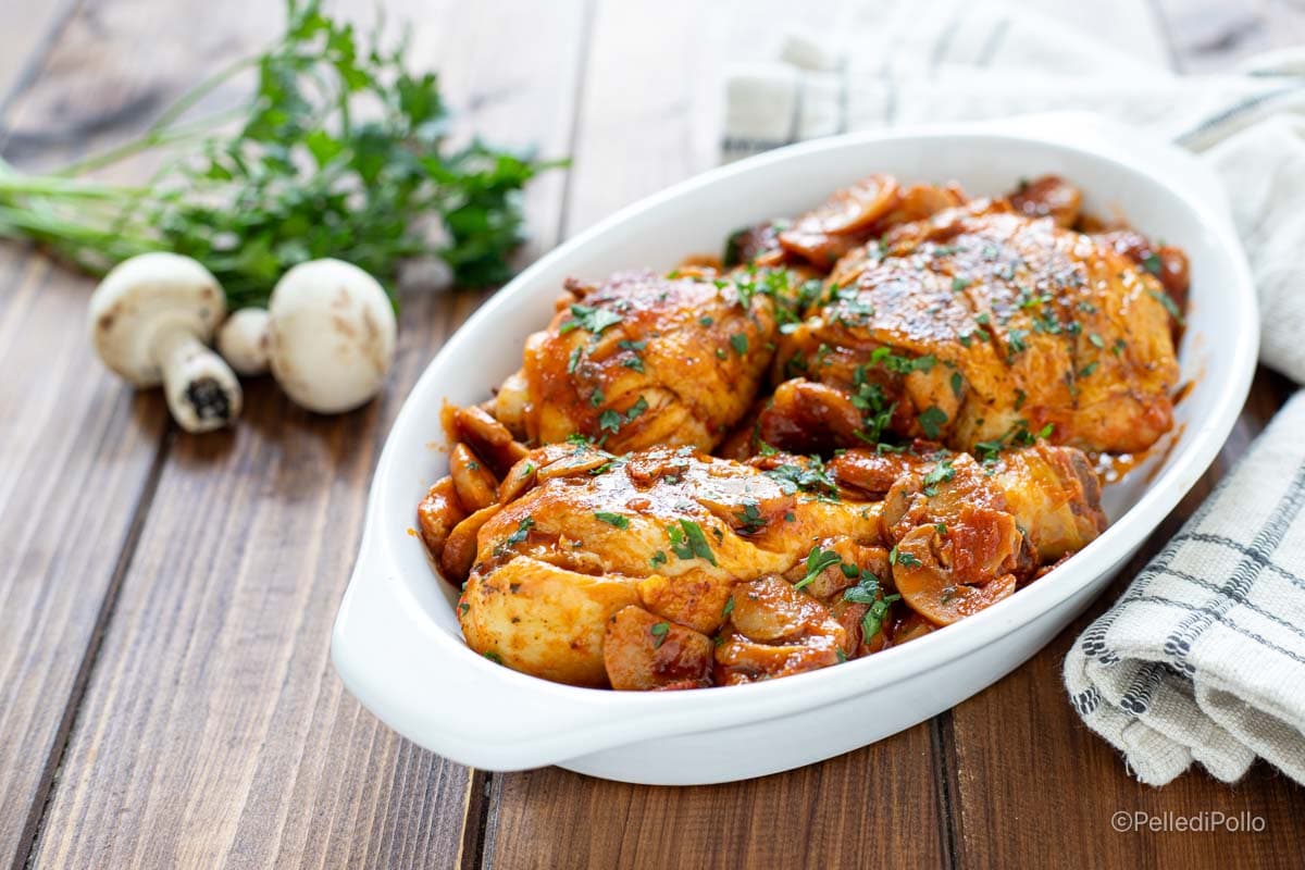 Poulet à la sauce aux champignons