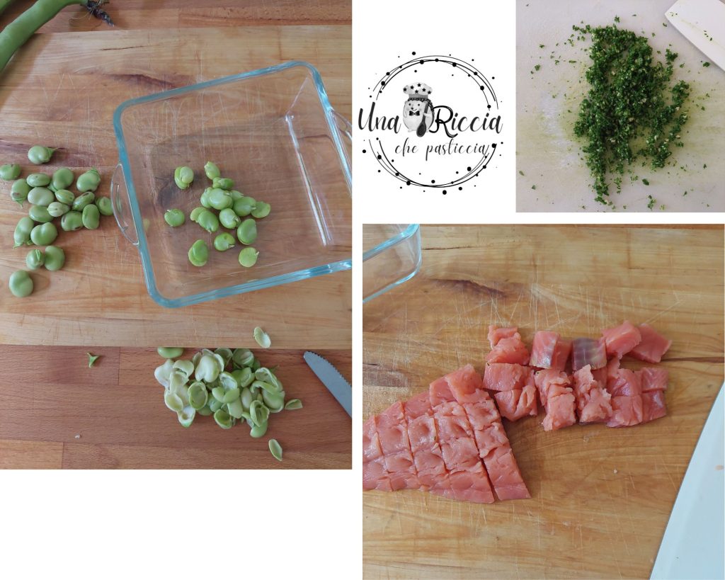 préparation-pâtes-vénéré-au-saumon-et-fèves