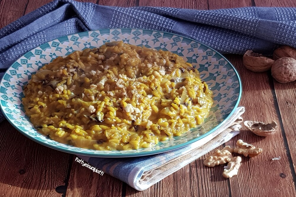 risotto à la Trévise, gorgonzola et noix