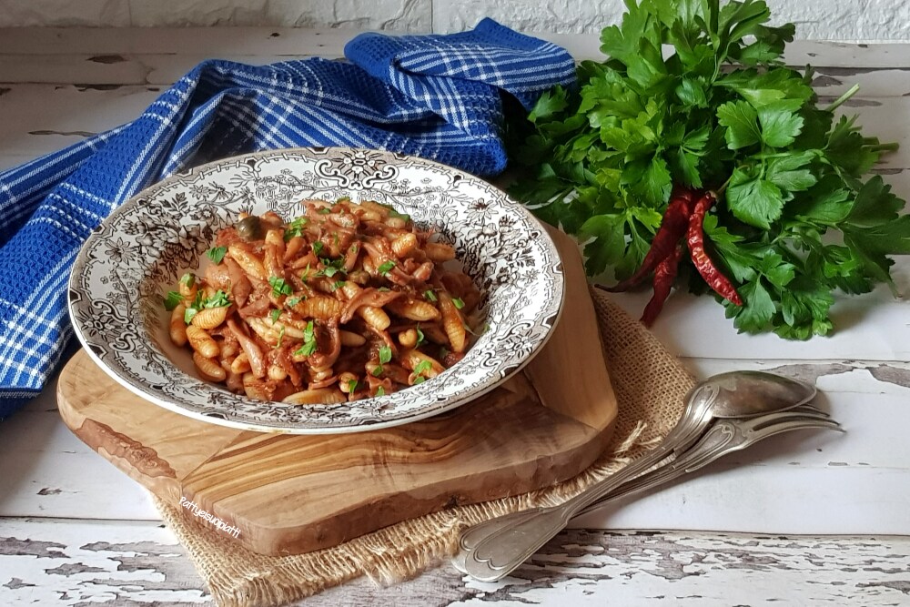 pâtes à la sauce de calamars
