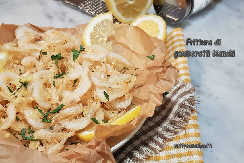 friture de crevettes blanches