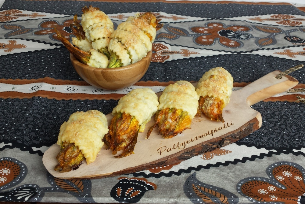 cannoli aux fleurs de courgettes farcies