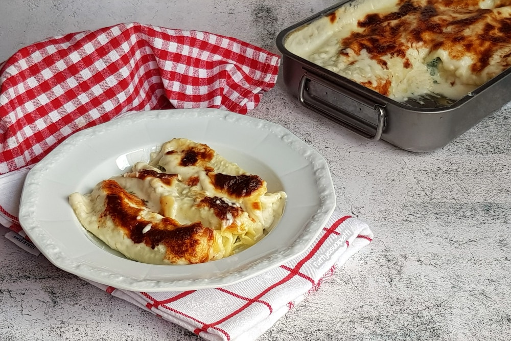 cannelloni de légumes et béchamel