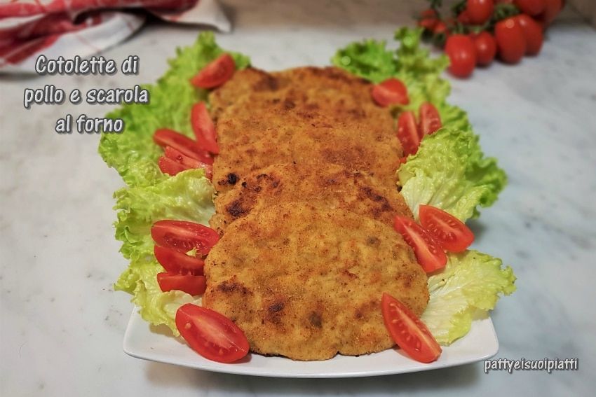 escalopes de poulet et scarole au four