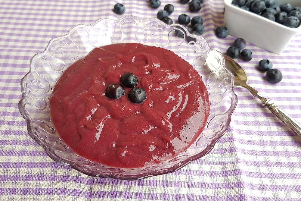 crème de myrtilles pour garnitures