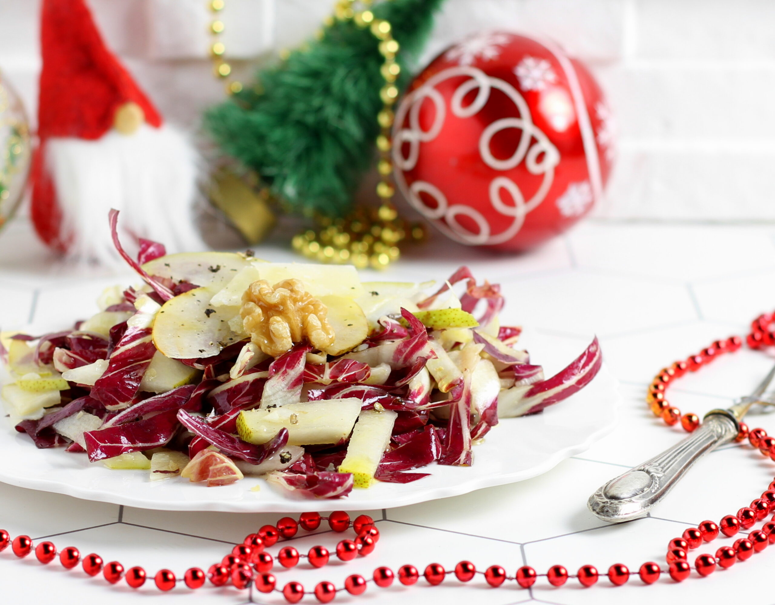 Radicchio poires parmesan et miel