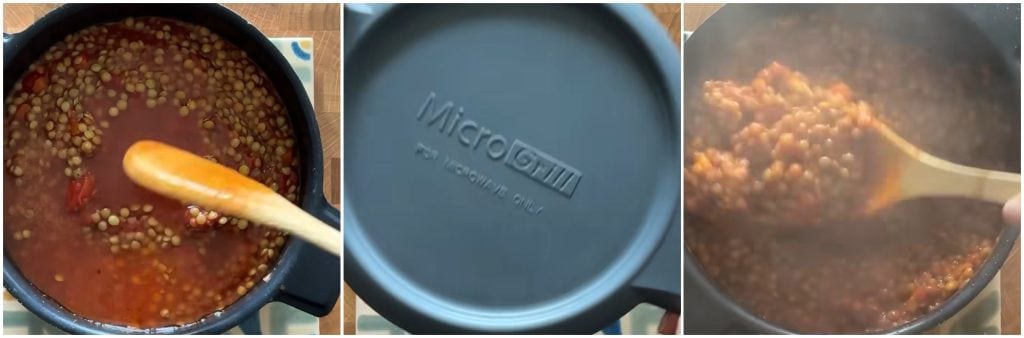 Ragoût de lentilles au micro-ondes