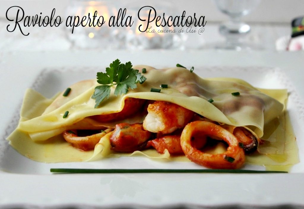 raviolo ouvert à la pêcheur
