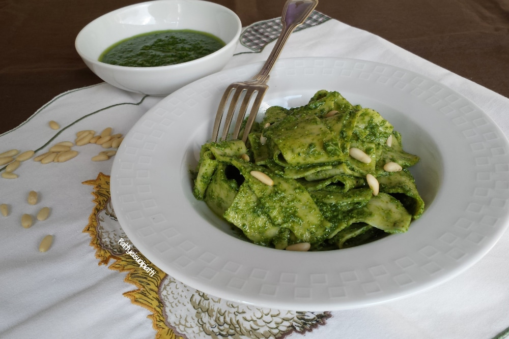 lasagnette au basilic au pesto