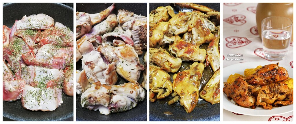 recette étape par étape lapin rôti à la poêle