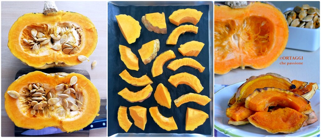recette photo étape - citrouille au four sans rien