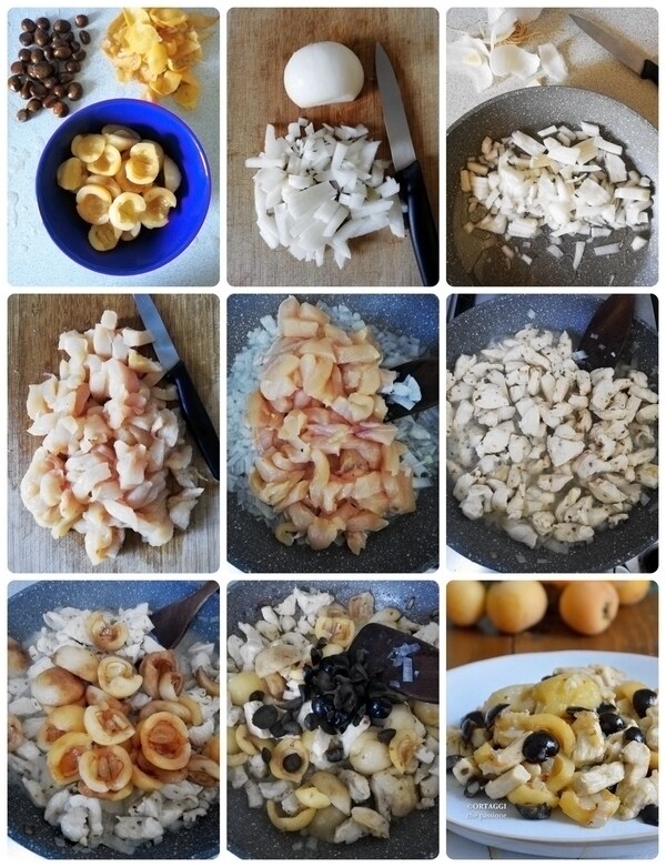 recette photo étape par étape - poulet aux nèfles et olives