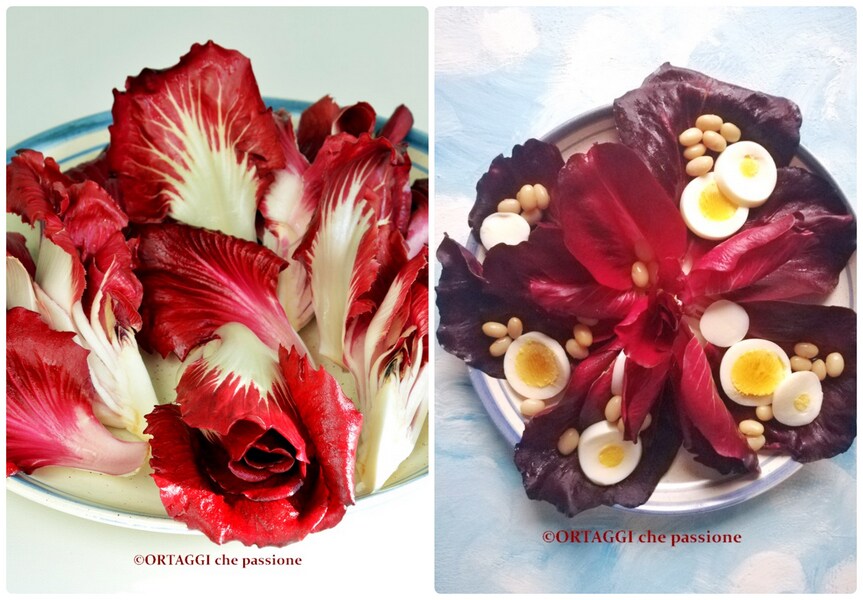 recette photo étape - salade rose de gorizia