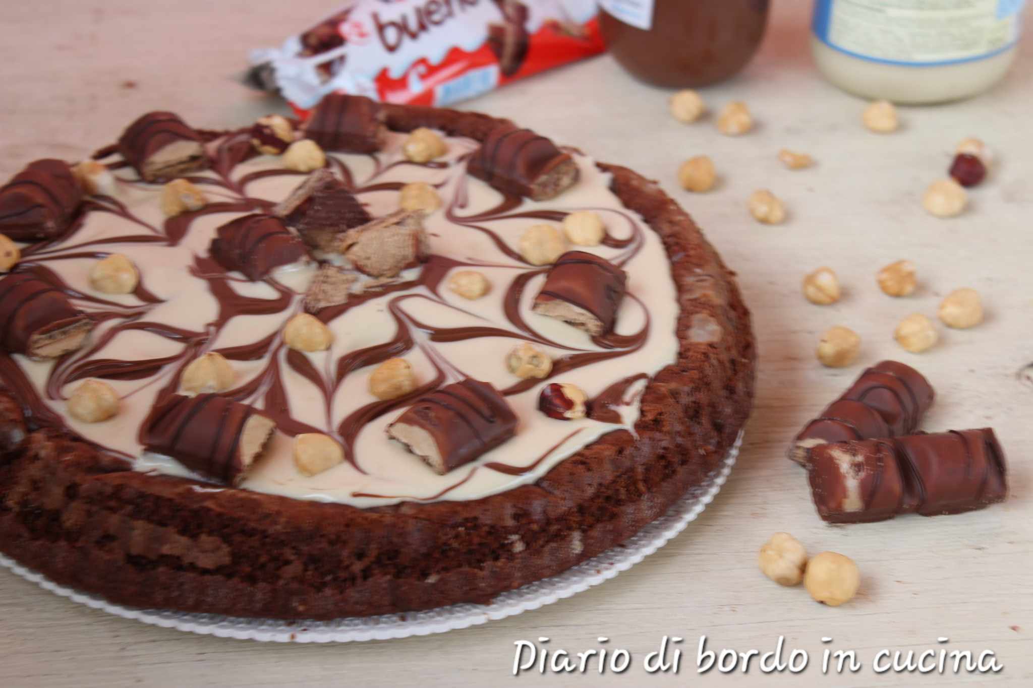 Tarte moelleuse Kinder Bueno