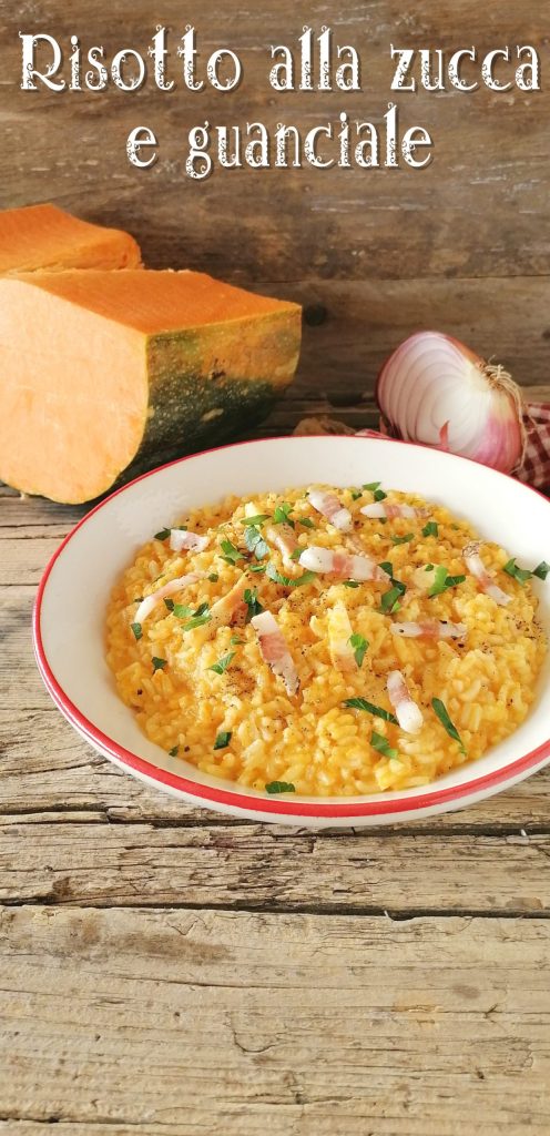 risotto à la courge et au guanciale