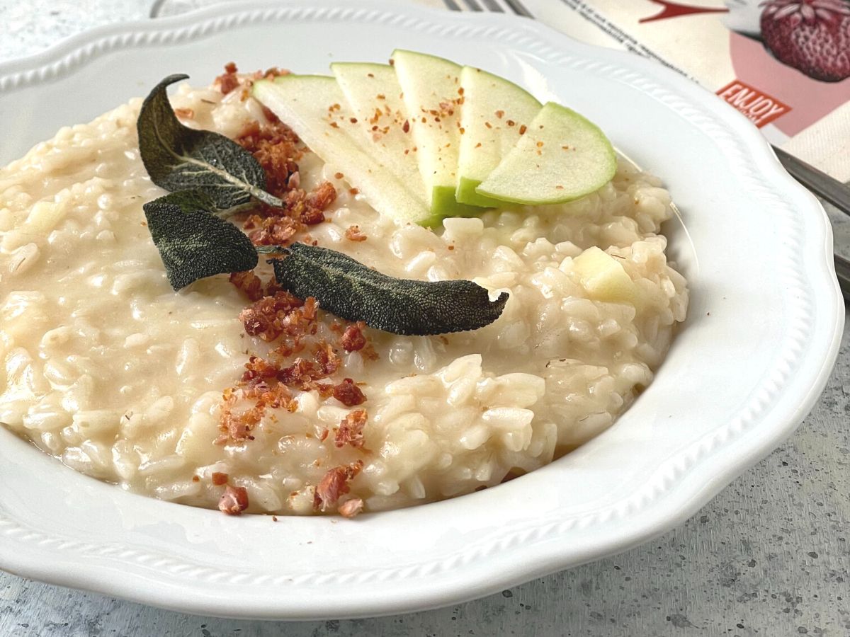 Risotto avec Provolone et pomme verte