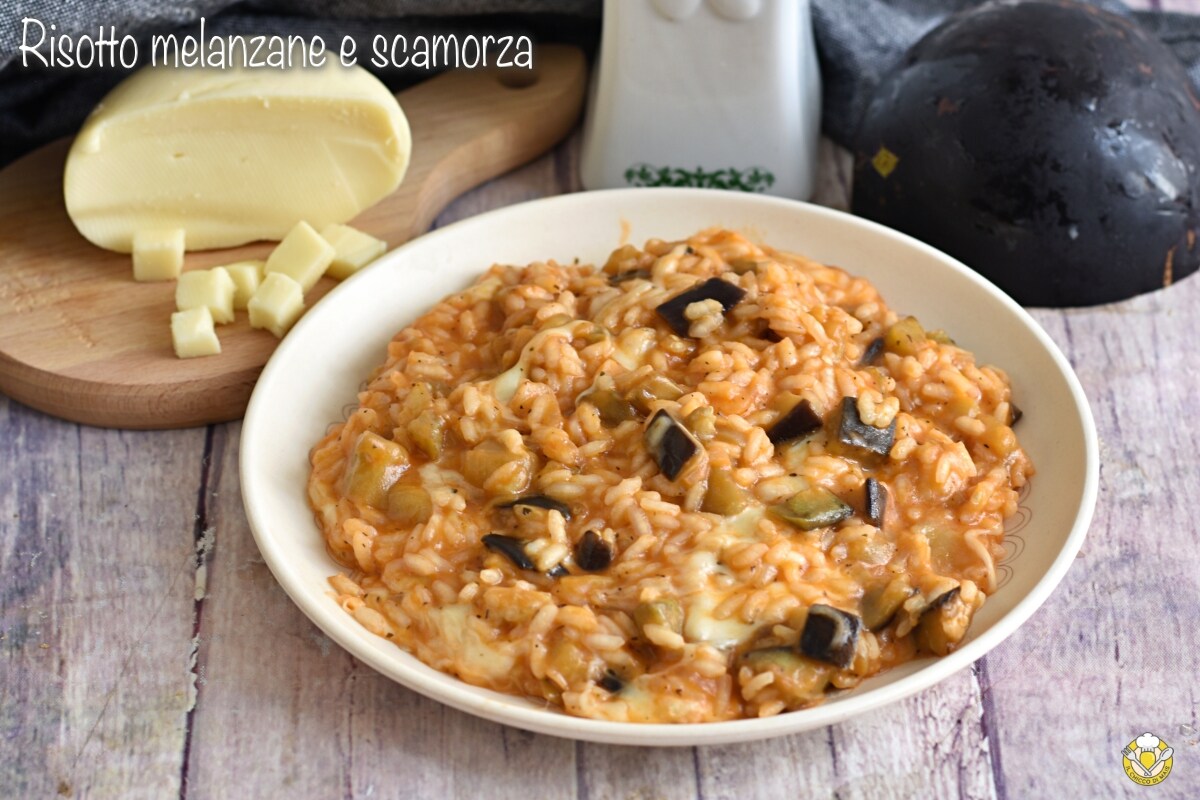 Risotto aux aubergines et scamorza
