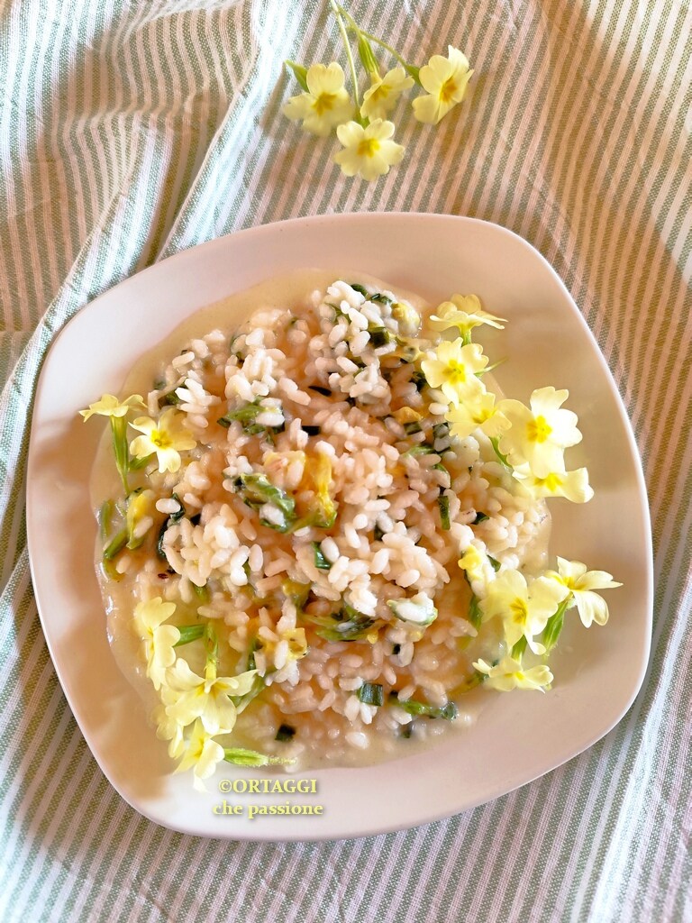 risotto aux primevères - recette de printemps