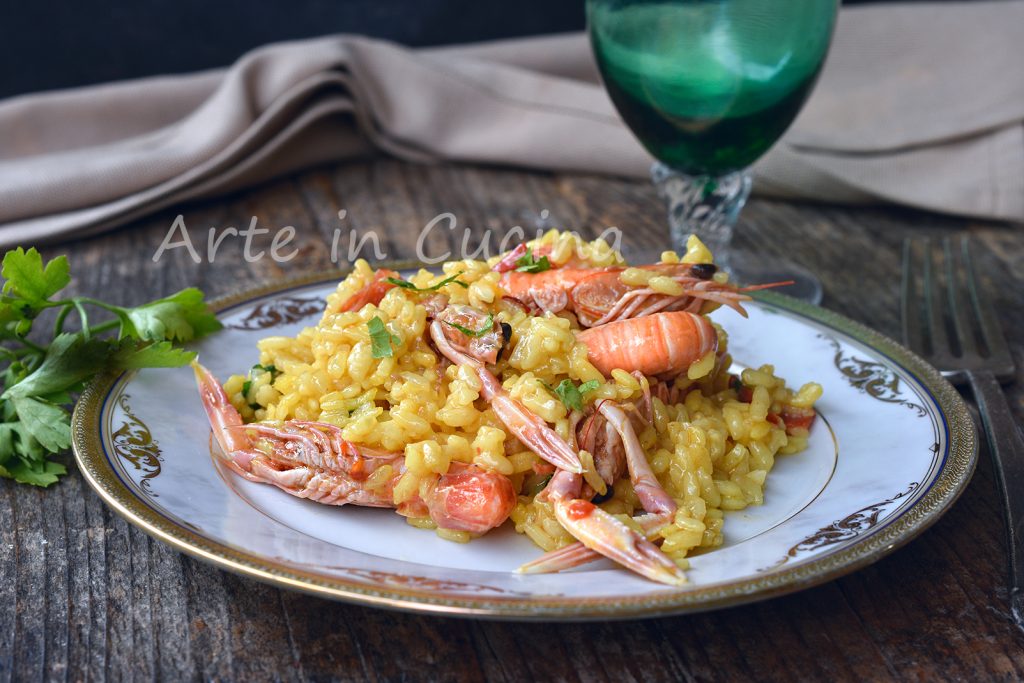 Risotto avec langoustines et safran