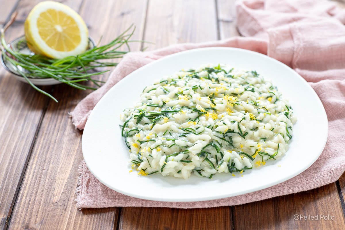 Risotto crémeux aux agretti et citron