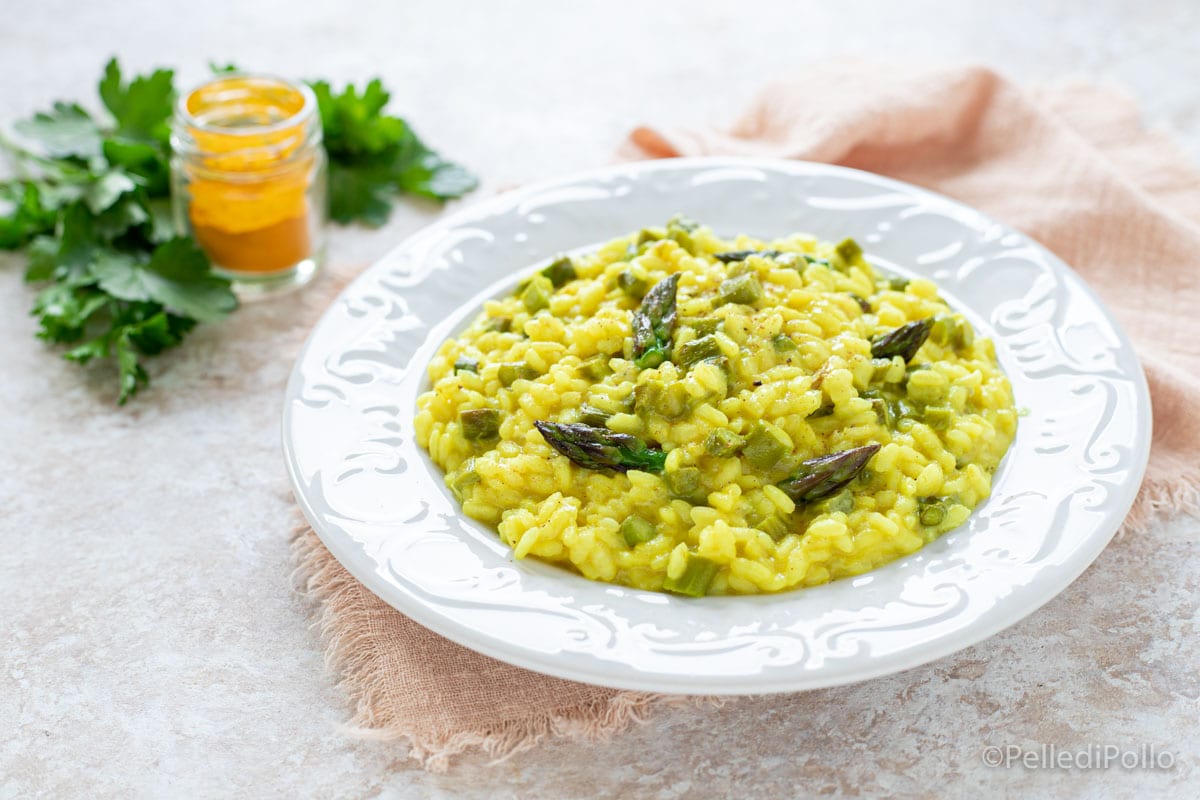 Risotto aux asperges et safran