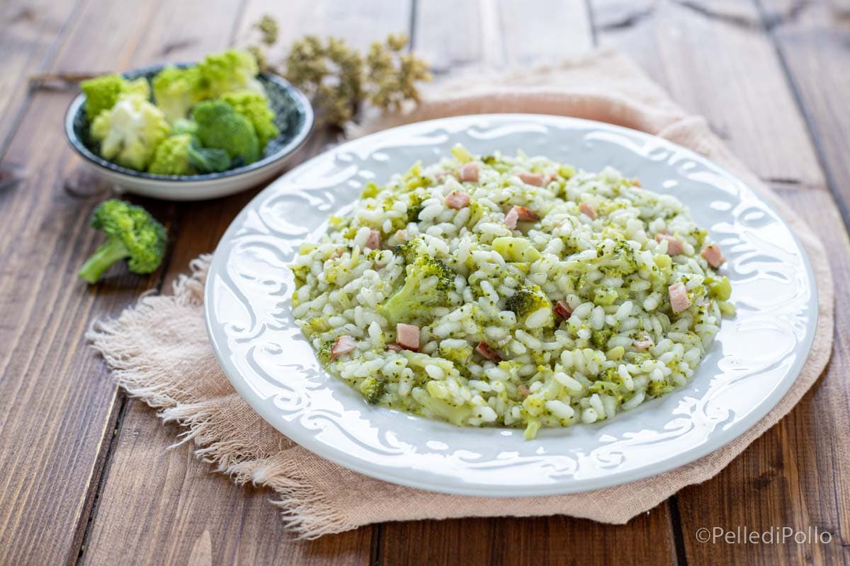 Risotto aux brocolis et speck
