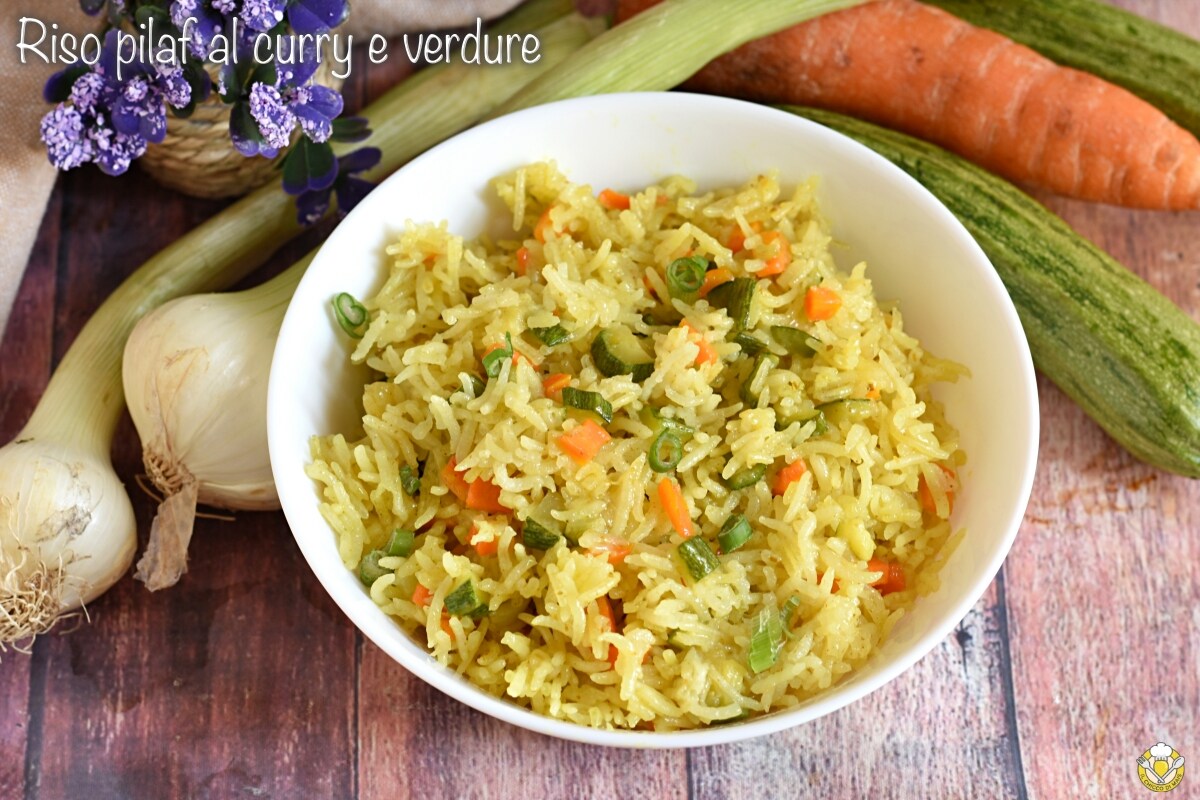 Riz pilaf au curry et légumes