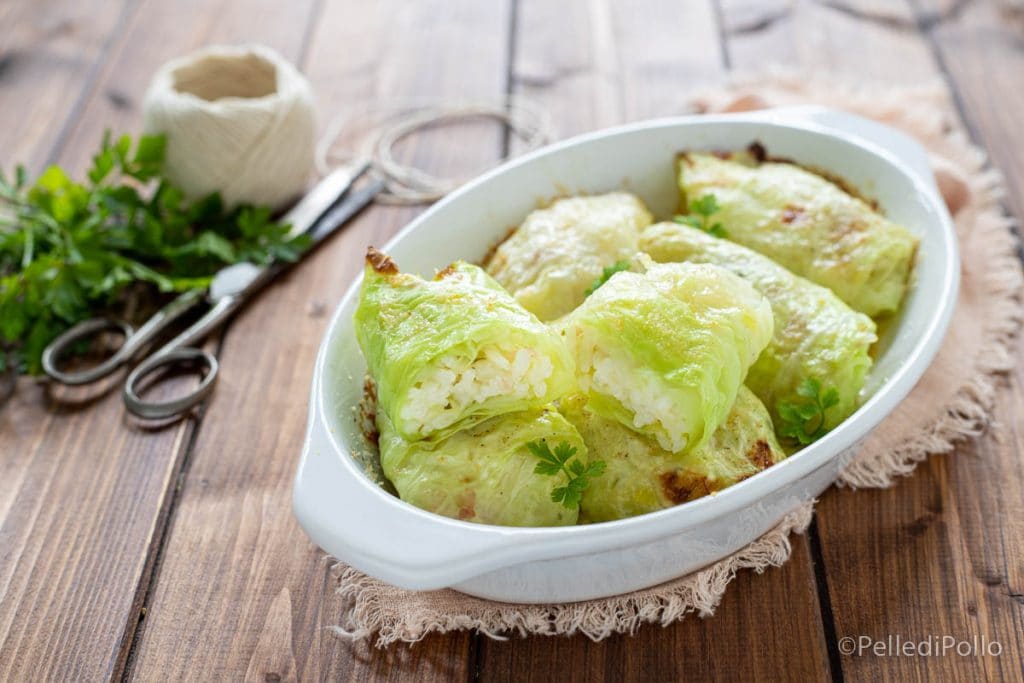 roulades de chou avec du riz