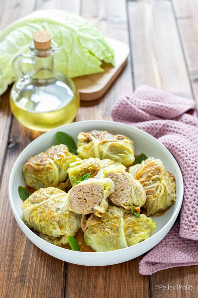 roulades de chou et viande hachée