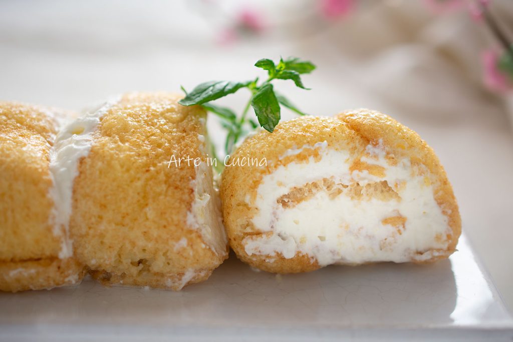 Roulé de pavesini avec crème diplomatique