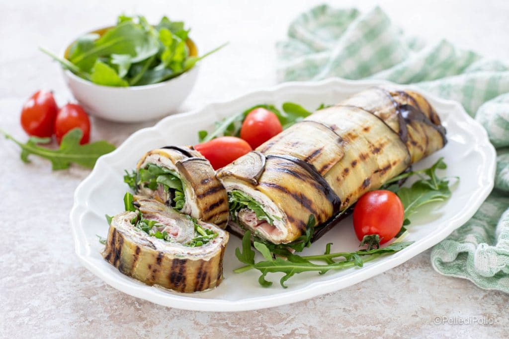 rouleau d'aubergines froid