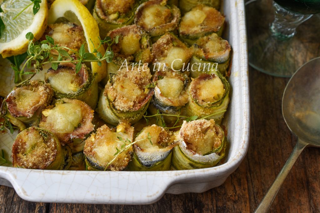 Rouleaux d'anchois et de courgettes farcis et gratinés recette de poisson simple