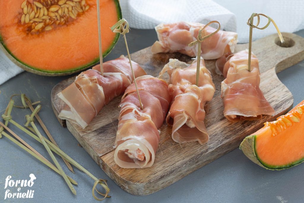 rouleaux de jambon et melon