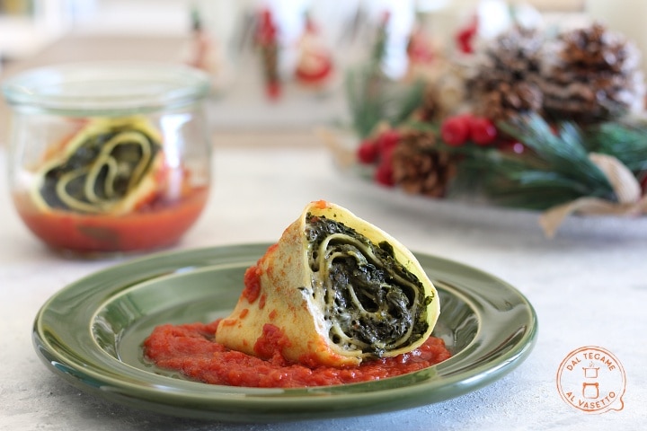 Rouleaux de lasagnes en cuisson sous vide